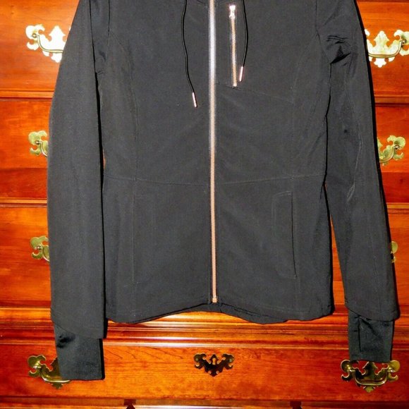 Mondetta Black Tech Rose Gold Zip Lined Hoodie Jacket- Small MSRP:$100 Large - Picture 5 of 13